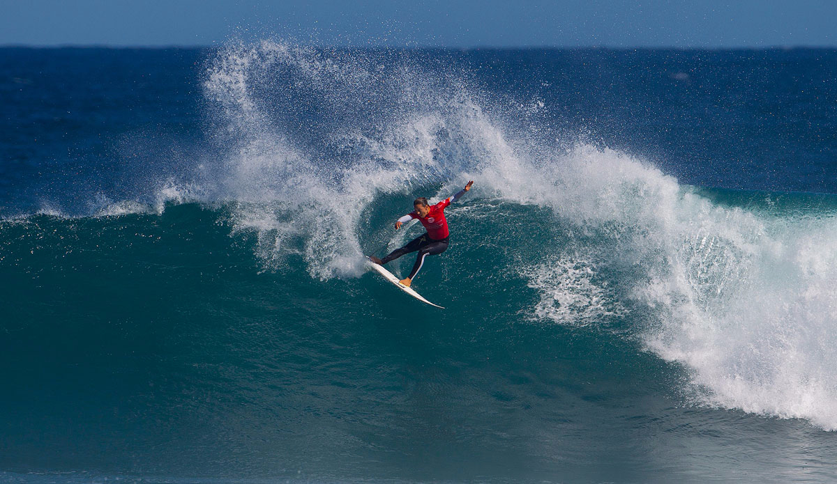 Sally Fitzgibbons wraps it up at the Margaret River Pro. Photo: <a href=\"https://www.worldsurfleague.com/\">WSL</a>