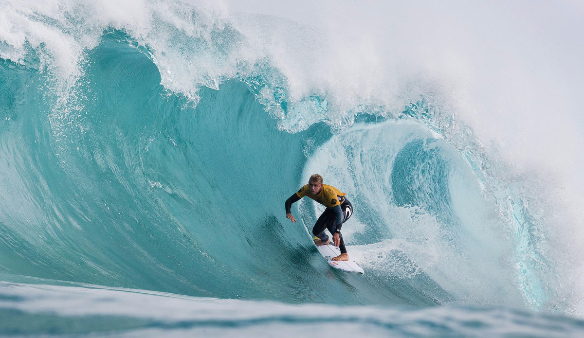 Mick Fanning of Tweed Heads, New South Wales, Australia (pictured) winning his round 1 heat of the Drug Aware Margaret River Pro. Photo: <a href=\"https://www.worldsurfleague.com/\">WSL</a>/<a href=\"https://www.kellycestari.com/\">Cestari</a>