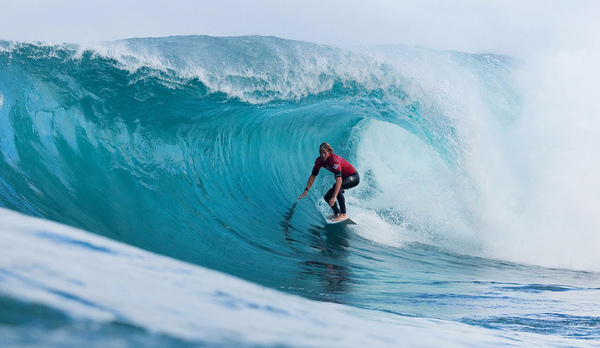 John John Florence of North Shore, Oahu, Hawaii (pictured) winning his round 1 heat of the Drug Aware Margaret River Pro. Photo: <a href=\"https://www.worldsurfleague.com/\">WSL</a>/<a href=\"https://www.kellycestari.com/\">Cestari</a>
