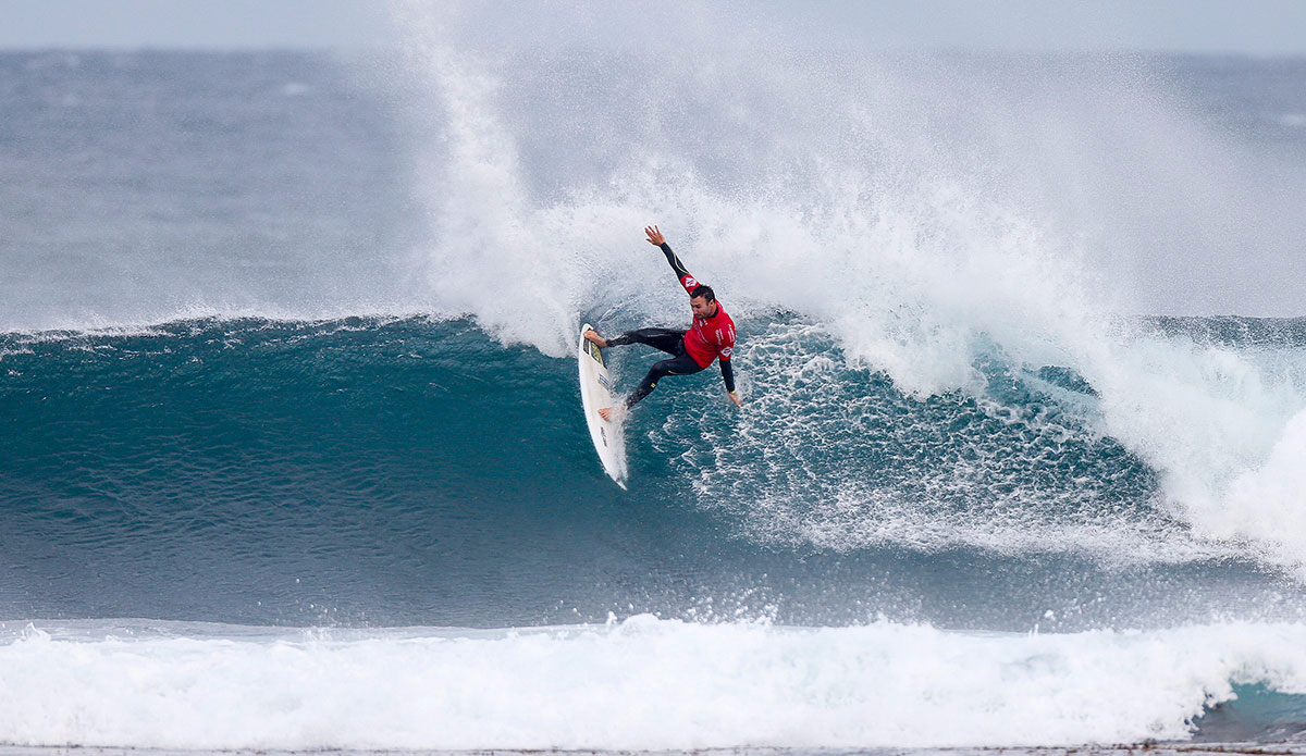 Joel Parkinson of Australia (pictured) placing equal third after being eliminated in the semifinals at the Drug Aware Margaret River Pro in Western Australia on Saturday April 16, 2016. Photo: <a href=\"https://www.worldsurfleague.com/\">WSL</a>/<a href=\"https://www.instagram.com/kc80/\">Kelly Cestari</a>