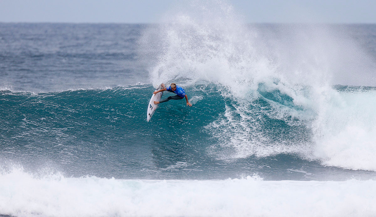 Sebastian Zietz of Hawaii (pictured) winning his Semifinal at the Drug Aware Margaret River Pro in Western Australia on Saturday April 16, 2016. Photo: <a href=\"https://www.worldsurfleague.com/\">WSL</a>/<a href=\"https://www.instagram.com/kc80/\">Kelly Cestari</a>