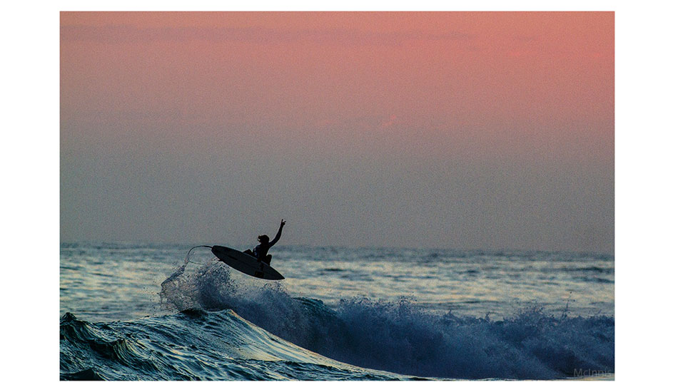 Dane Anderson at last light. Photo: <a href=\"https://markmcinnis.com/\">Mark McInnis</a>