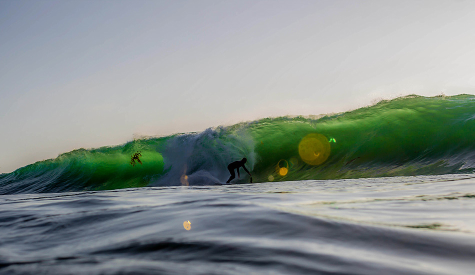 Mike Graney setting up for a nice barrel in La Jolla. Photo: <a href=\"https://www.mattadenphotography.com\">Matt Aden</a>