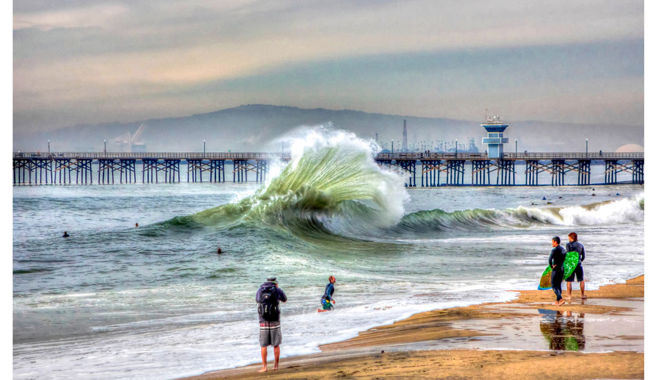 Getting the shot in Seal Beach. Photo: <a href=\"https://www.mattadenphotography.com\">Matt Aden</a>