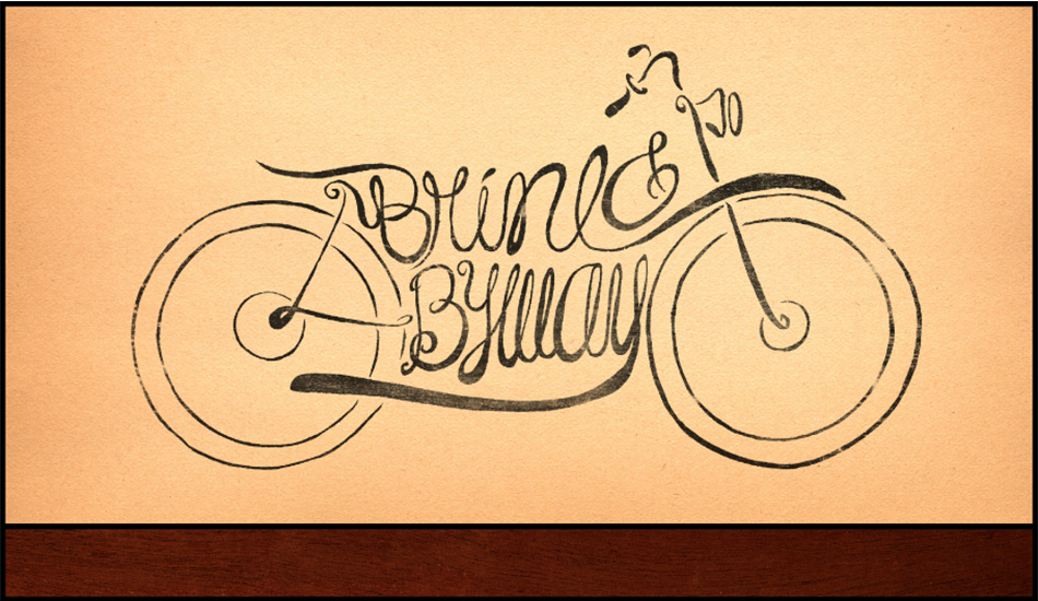 Motorcycle typography for Brine & Byway.