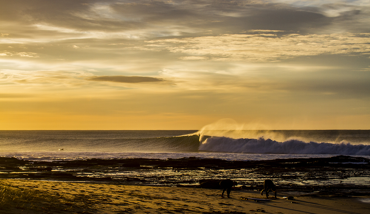 Blazing Cold. Taken in Victoria after three previous attempts to score waves there. I went down for three days and saw waves I couldn\'t believe existed. Photo: <a href=\"https://www.mattburtphoto.com/\">MattBurt</a>