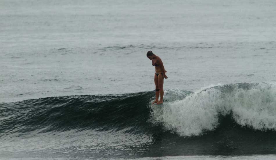 A gloomy, glassy afternoon at a spot where very few people ride longboards, let alone with style like this. Photo: <a href=\"https://mattdegreff.com/\" target=_blank>Matt Degreff</a>.