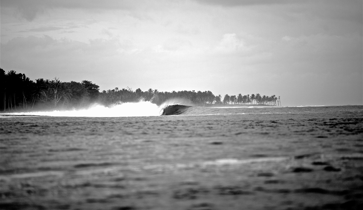 Channel perspective of a perfect wave in the Mentawai Islands. Photo: <a href=\"https://mhoffmanphotography.com/\" target=\"_blank\">Matt Hoffman</a>