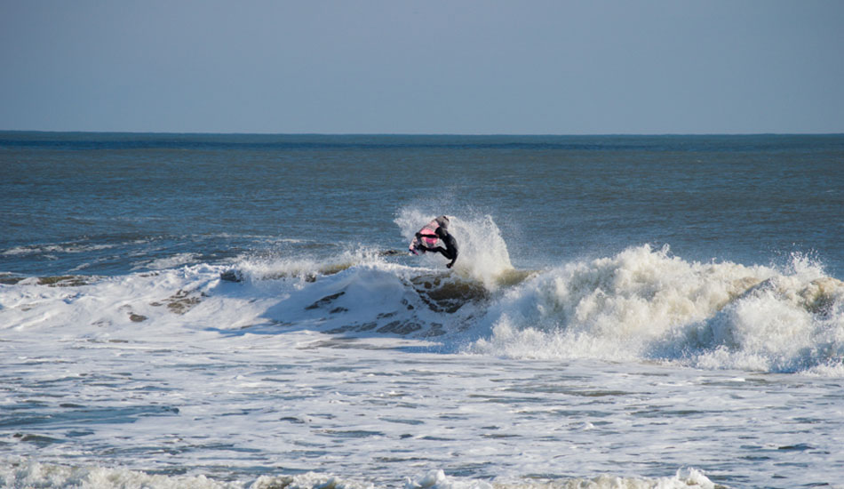 Dillon Harrington\'s air game. Photo: Matt Landon