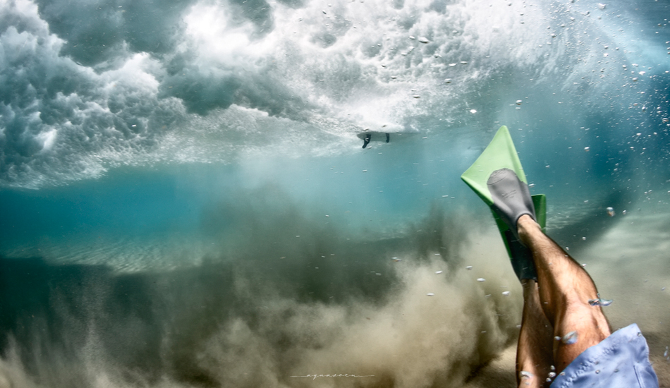 Dodging the fins in Byron Bay. Photo:<a href=\"https://aquaseen.com/\">Matt Shepherd</a>