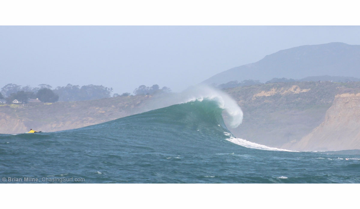 Empty at Mav\'s. Photo: <a href=\"https://www.chasingsurf.com/\">Brian Milne</a>
