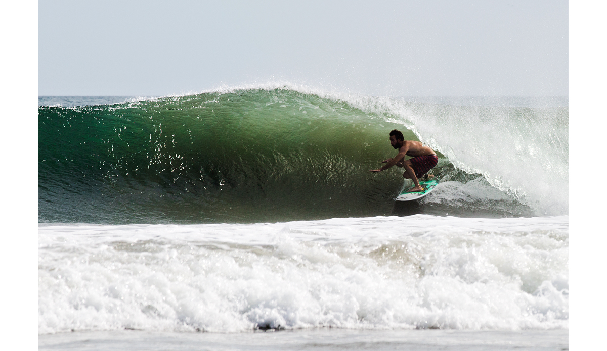 Matt Hoffman enjoying some momentary shade on a hot one down at Playa Colorados.  Photo: <a href=\"https://www.maxxbuchanan.com/\">Maxx Buchanan</a>