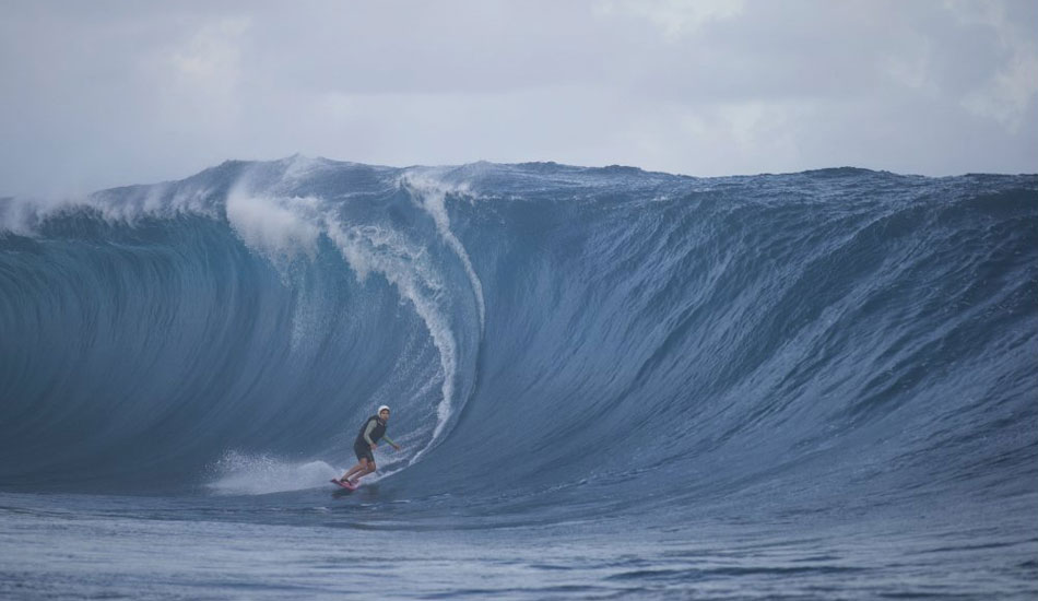 Maya taming a Tahitian beast. She\'s no stranger to the danger here – a horrendous 2007 wipeout got her in the nomination books for Billabong\'s XXL Wipeout Award. Photo: <a href=\"http://www.redbull.com/us/en\"> Red Bull</a>