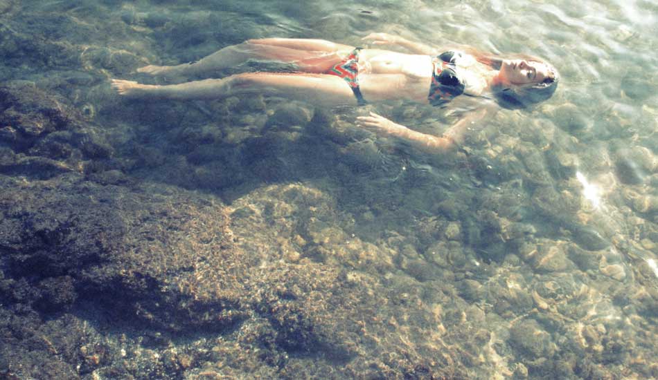 Catherine Clark, floating. Big Island. Photo: Megan Villa