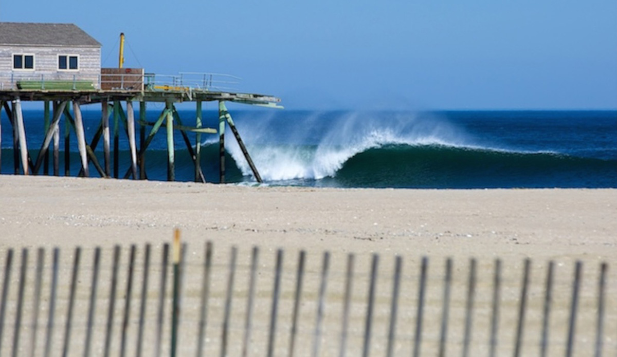 This shot was taken in March somewhere in NJ and it was the second photo used in a feature.  I really like the water color and front lighting of this one.  It was such an epic day with all-day offshore winds and nonstop swell.  This one an excellent day for shooting and one of the funnest I have had yet. Photo: <a href=\"https://www.mgvphotography.com/\">Michael Vericker</a>