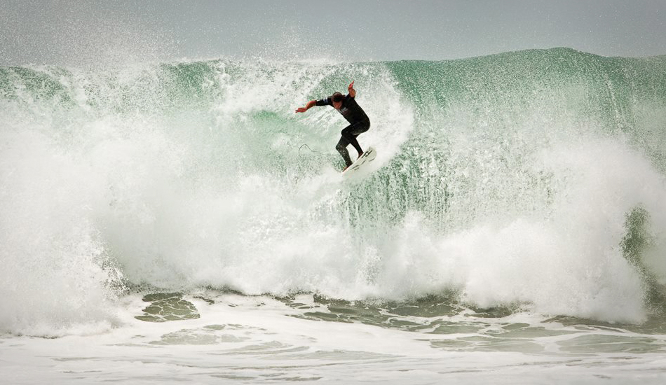Andy landed the most massive floater ever, HB US Open closeouts. Photo: <a href=\"https://www.facebook.com/SCsurfshots\">Mike Healey</a>