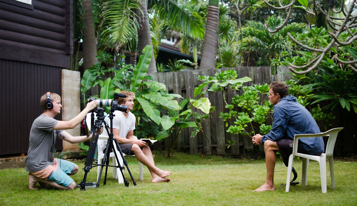 We sat down in the backyard of The Inertia\'s house by Rocky Point, and Mike very matter-of-factly shared his story and how he transitioned from shark attack survivor to shark rights advocate.  Photo: <a href=\"https://danlemaitrephoto.com\" target=\"_blank\">Dan Lemaitre</a>