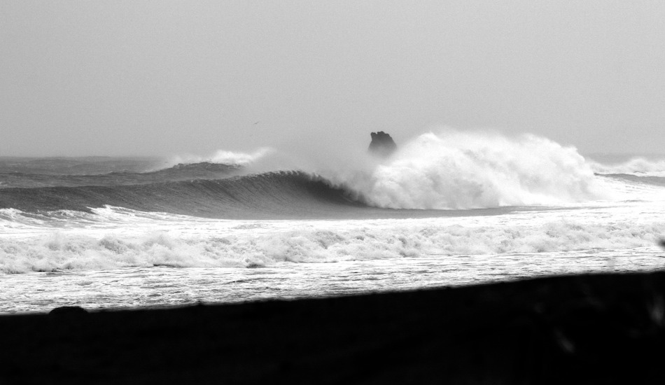 Waves like this take the color out of a surfers\' face and the photograph. Photo: <a href=\"https://www.milesjackler.com\">Miles Jackler</a>
