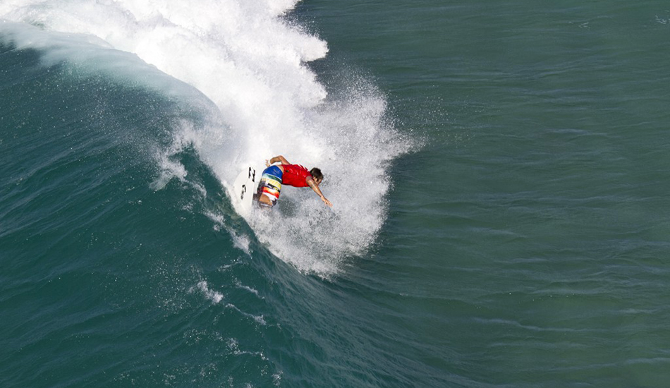 La Marinedda, Sardinia, surfer Eric Rebiere. Image: <a href=\"https://www.antoniomuglia.com/\" target=\"_blank\">Muglia</a>