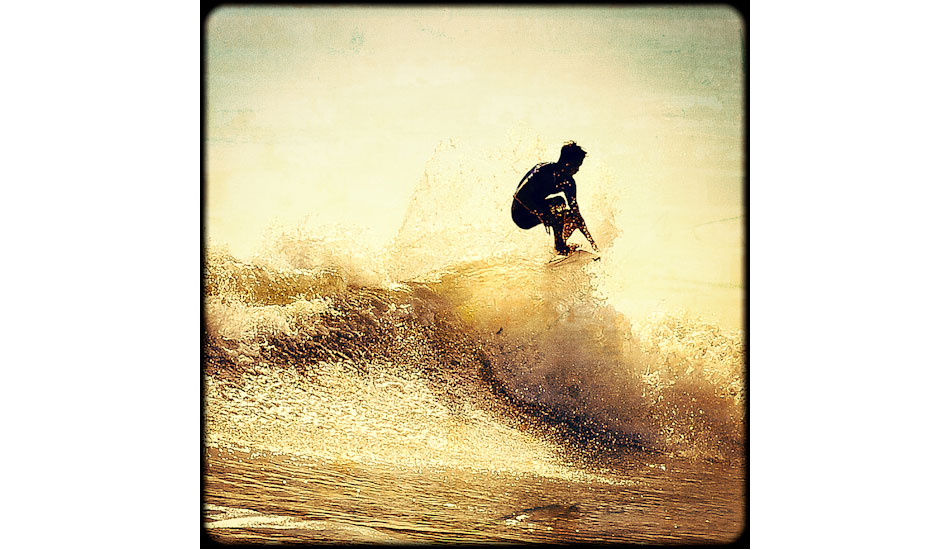 I like this image because of an old school look to a new school move. The reason I felt it could work as an “aged” image is because the surfer is captured here with so much style, and style is timeless… Photo: <a href=\"http://www.marksainwilson.com/?splash=1\" target=_blank>Mark Wilson</a>