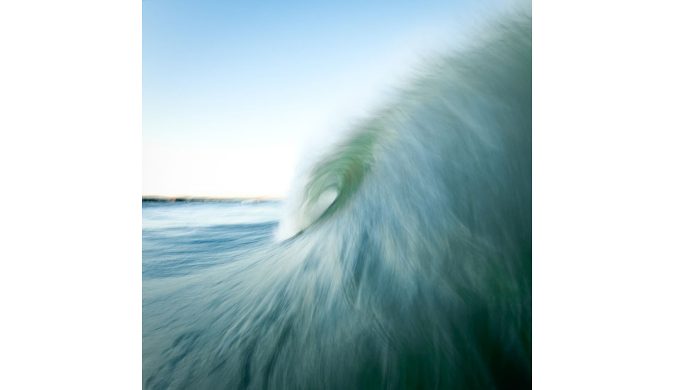 This image was captured one evening as the sun was dropping. I swam out and the current was so strong I had no hope of keeping up with surfers. I focused my attention on the beauty of the light matched with the offshore winds creating these really nice colors and textures. Dragging the shutter a bit, I was able to capture this painterly wave. Photo: <a href=\"https://www.marksainwilson.com/?splash=1\" target=_blank>Mark Wilson</a>
