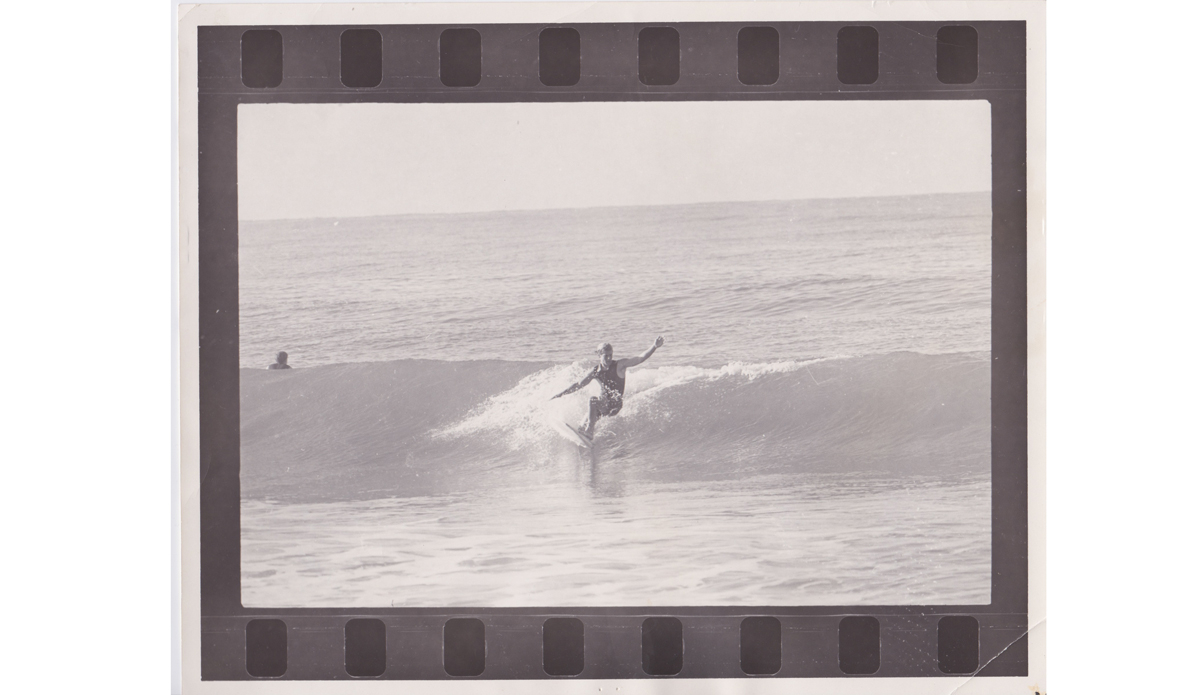 Longboarding IS surfing’s history, and I was fortunate enough to have a backstage pass. Wayne Rowland, aka Papa Row, age 16, setting the stage before I was even a twinkling in the eye. Photo: Rowland Family Archives