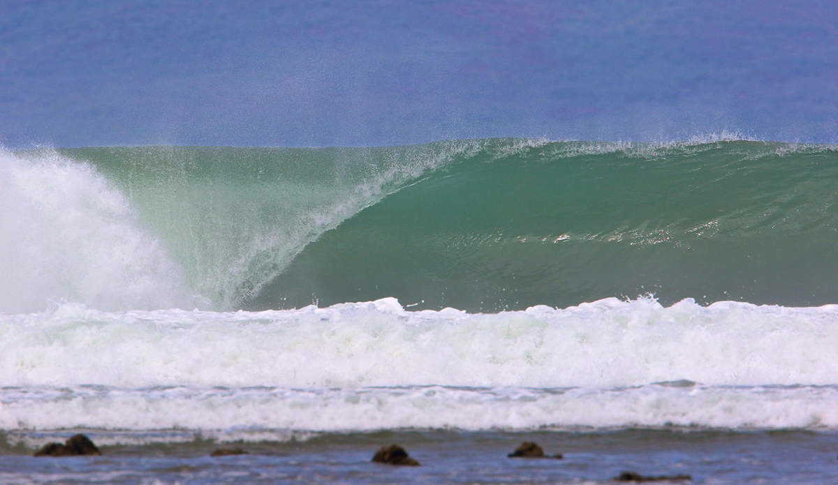 Epic summer south swell in 2015. All the stars line up at Ala Moana St. Full moon, early morning, low tide, and peaking swell resulted in some of the boys getting 10-second barrels. All the old timers were stoked. Photo: DoomaPhoto