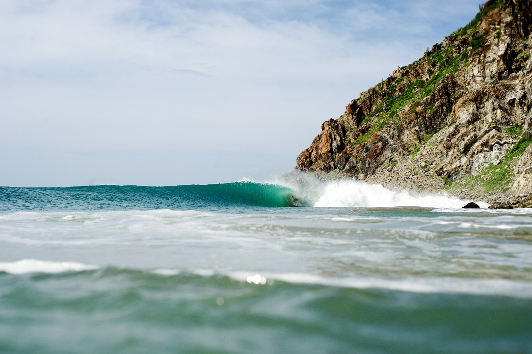 Somewhere in Salina Cruz, Mexico. This area plays host to sand-bottom point after point. Each one has its day. Photo: Morgan Maassen