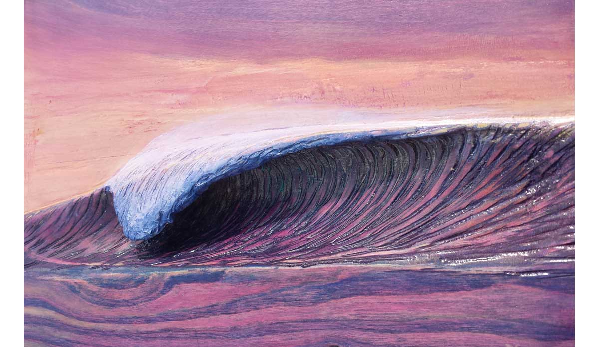 This is a side angle close up of the previous slide. The 3D carving results in a different appearance depending on the viewing angle and light source. Image: Nathan Ledyard