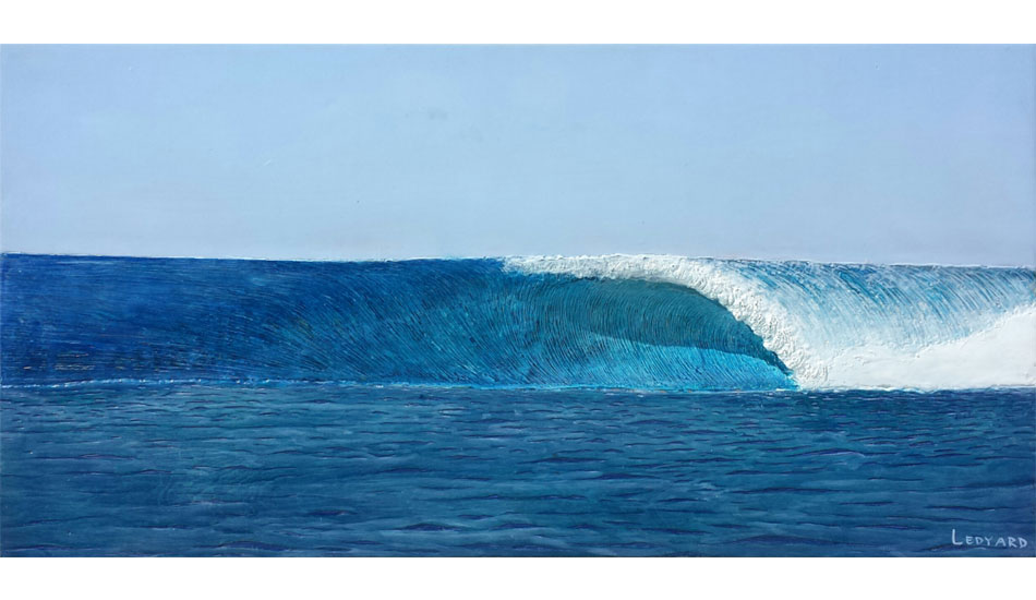 Mentawai wave. 48\" x 24\". Image: Nathan Ledyard