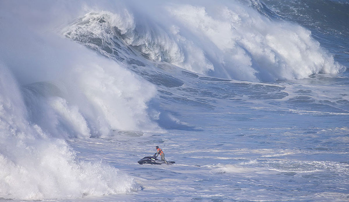 The safety crew had their work cut out for them. Photo: WSL