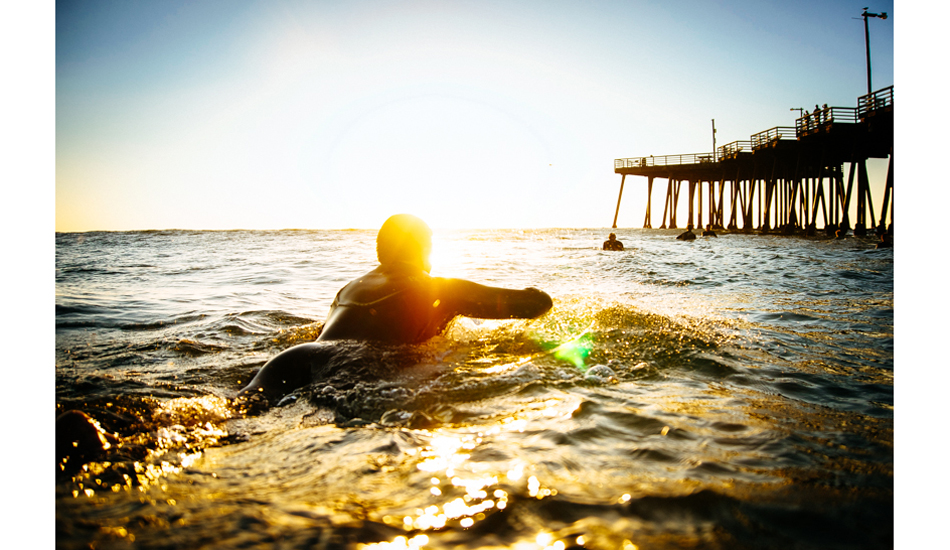 The way we all hope to end a day. Either by speeding on the freeway from work, or soaking up the last bit of light during a four hour surf session. There seems to be closure to a surfer’s day when they spend it watching sunset from their sanctuary. Photo:<a href=\"https://www.colinnearman.com\">Colin Nearman</a>