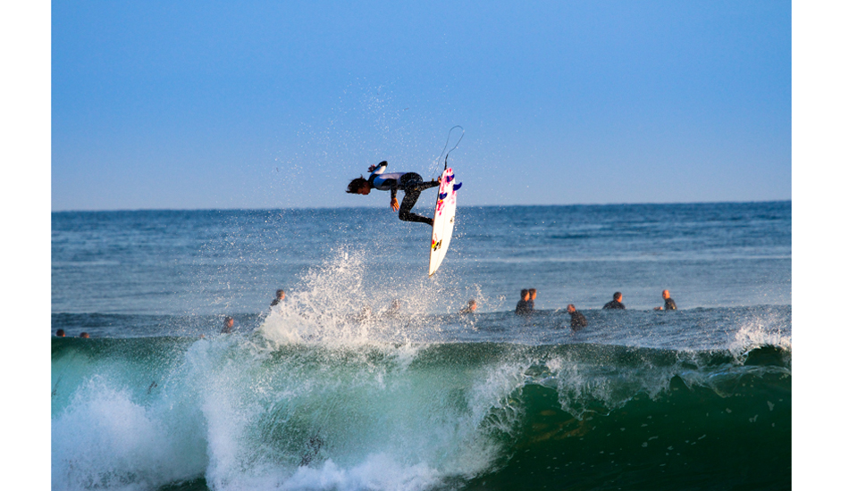 Evan Geiselman, Trestles. San Onofre, California.   Photo:<a href=\"https://www.colinnearman.com\">Colin Nearman</a>