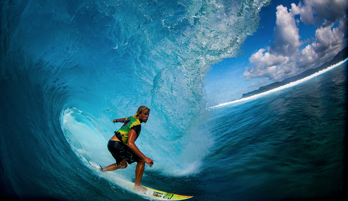 Dane Gudauskas at P-Pass. John John and I had talked about going to P-Pass for a few years, so when he called and said, “Nelly, you see that swell going to P-Pass?” I knew it was finally going to happen. I called the Gudangs, and Tanner and Dane were frothing. John John and Nathan Florence had already booked tickets through Guam. I looked at the swell; it was massive! I was kind of shitting. Needless to say, it was all-time. I got annihilated swimming, and Dane, Tanner, Nathan, and John had, what had to be, one of the best trips of their lives. Photo: <a href=\"https://davenelson-photography.com\">DaveNelson-photography.com</a>