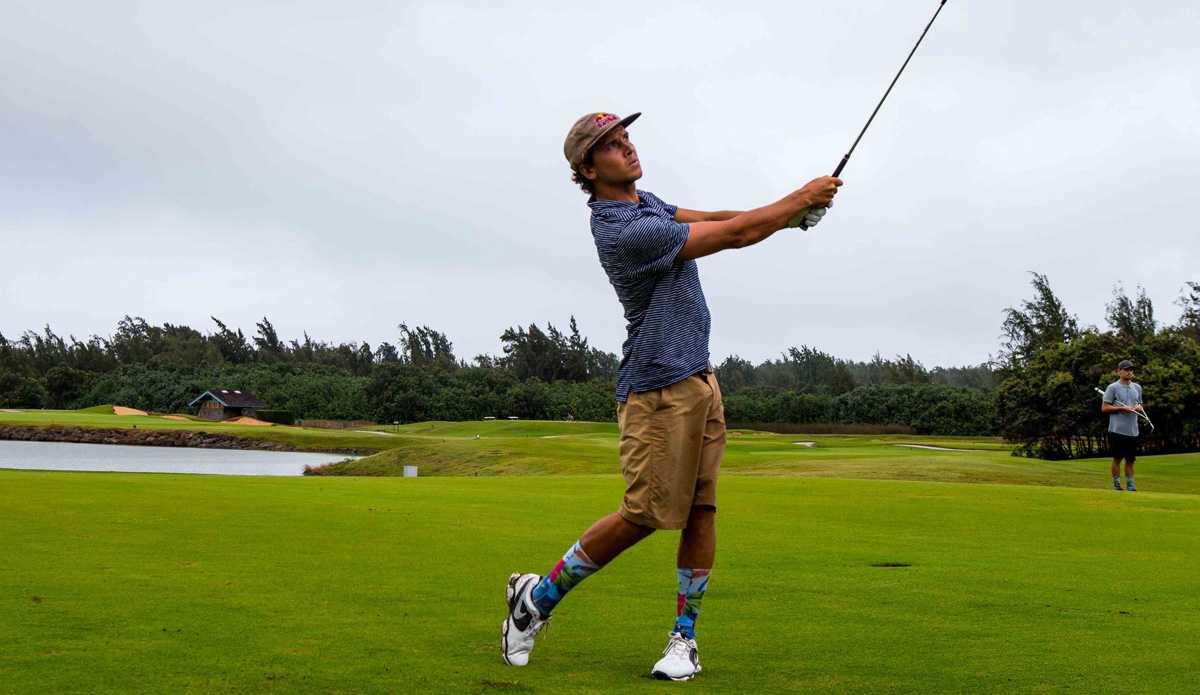 Julian Wilson wedging his way into the green at Turtle Bay.Photo: <a href=\"https://davenelson-photography.com\">David Nelson</a>