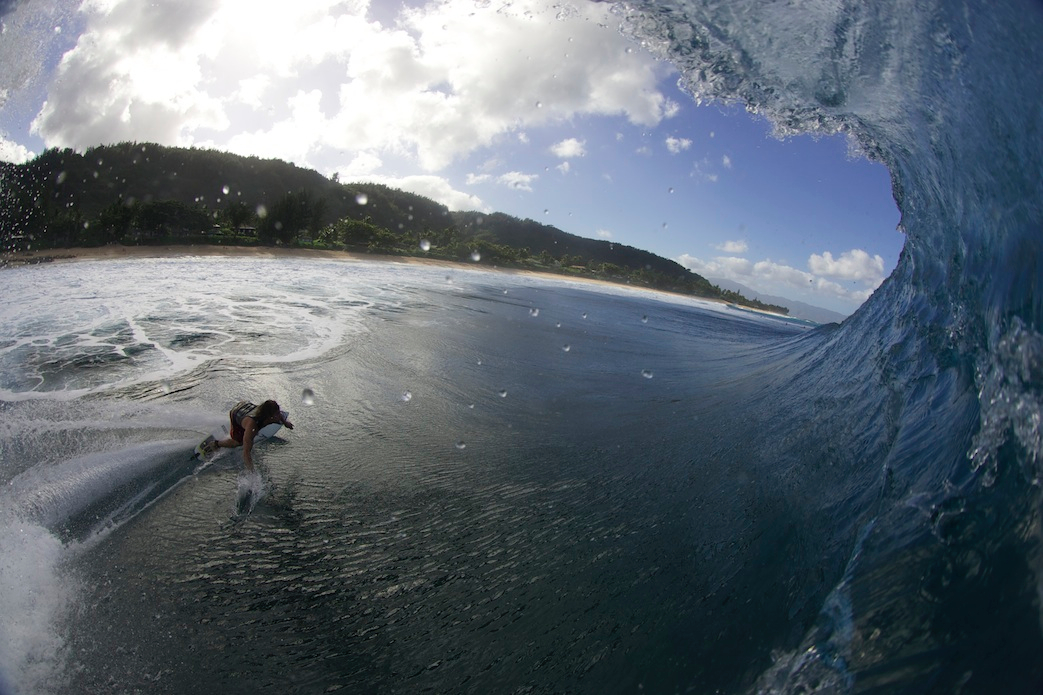 Timmy Reyes drives off the bottom in Hawaii last month. Photo: <a href=\"https://davenelson-photography.com\">David Nelson</a>
