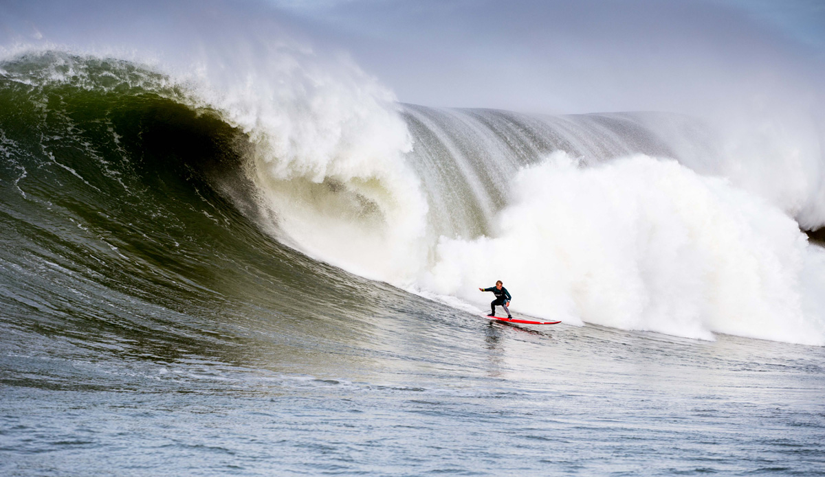 Pat Gudauskas and his brothers came up for this last huge swell at Mavericks. Pat was on fire and scored some of the biggest bombs of the day.