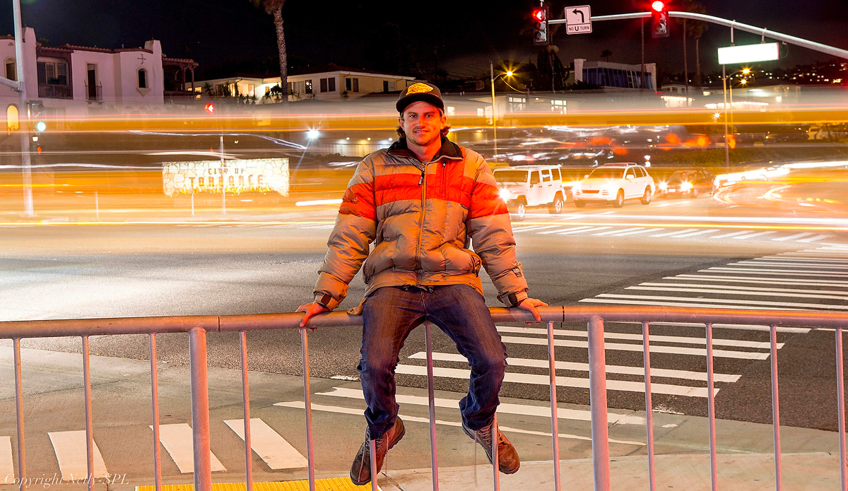 Alex Grey is a blur. One day he is in Tahiti, the next day he’s in Canada, and a week later he’s in South Africa. He doesn’t waste any time. I think he’s trying to catch enough waves for himself and his brother Chris, who passed away at a young age. He’s doing a good job.