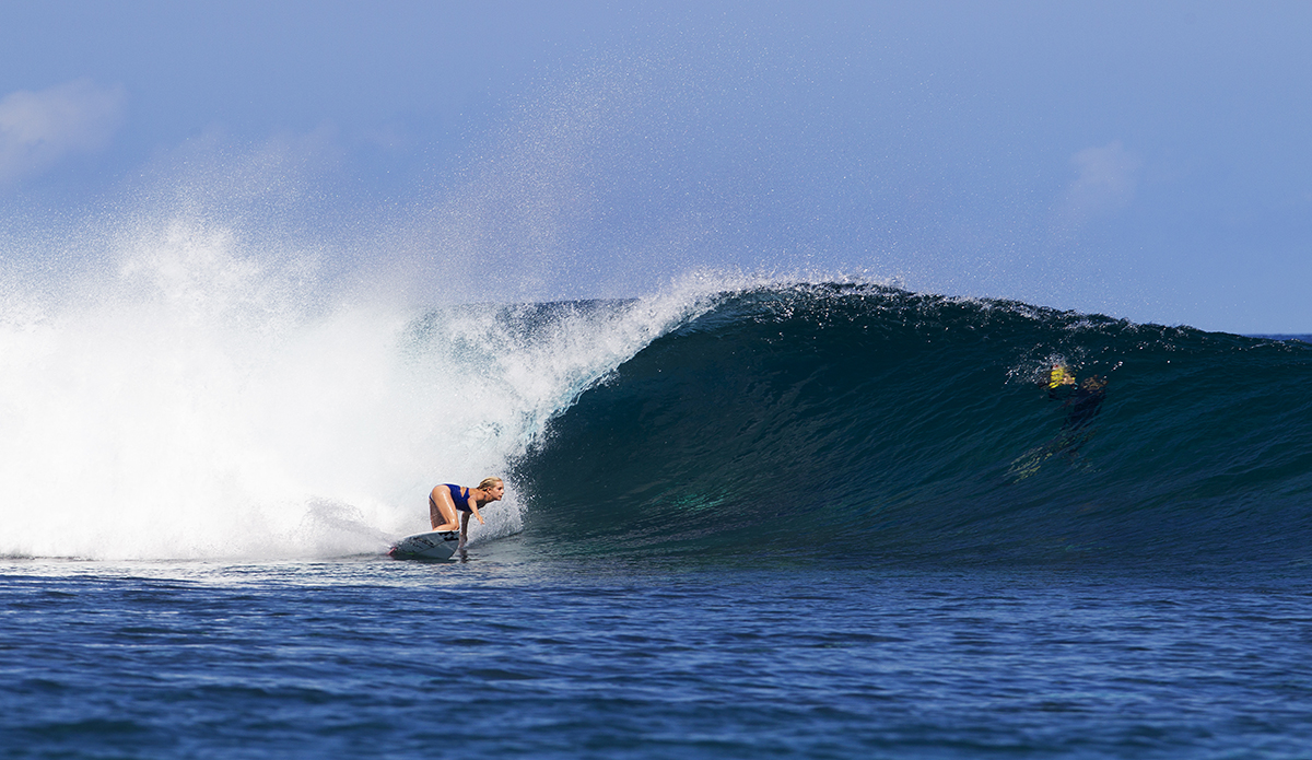 Samantha Sibley setting up at Nemberala Left. Photo: Jason Kenworthy
