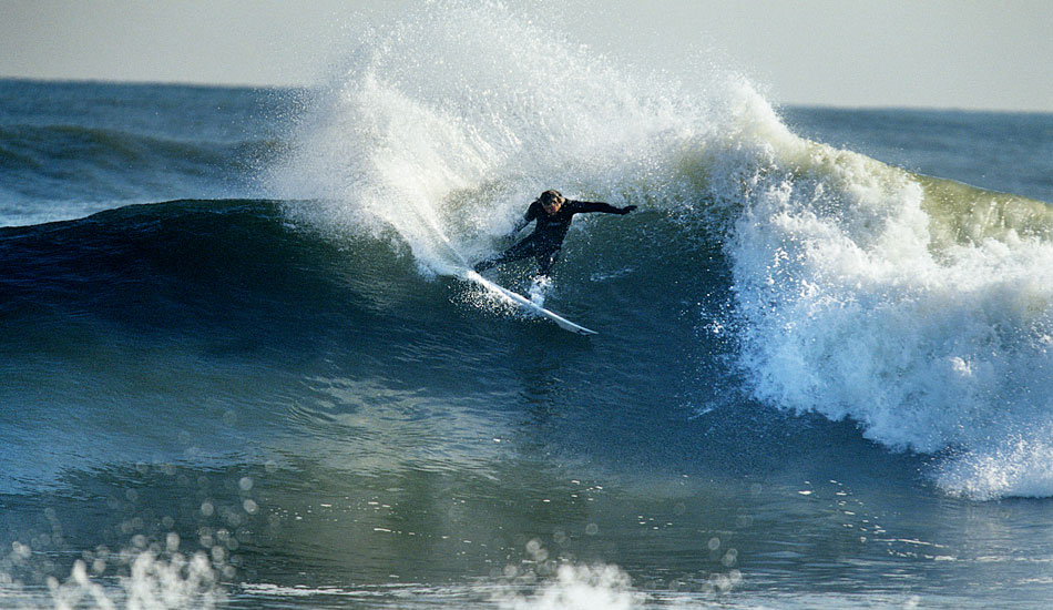 Mike Gleason at a New Hampshire point break during a really good Thanksgiving swell. Photo: <a href=\"http://www.briannevins.com/\" target=_blank>Brian Nevins</a>