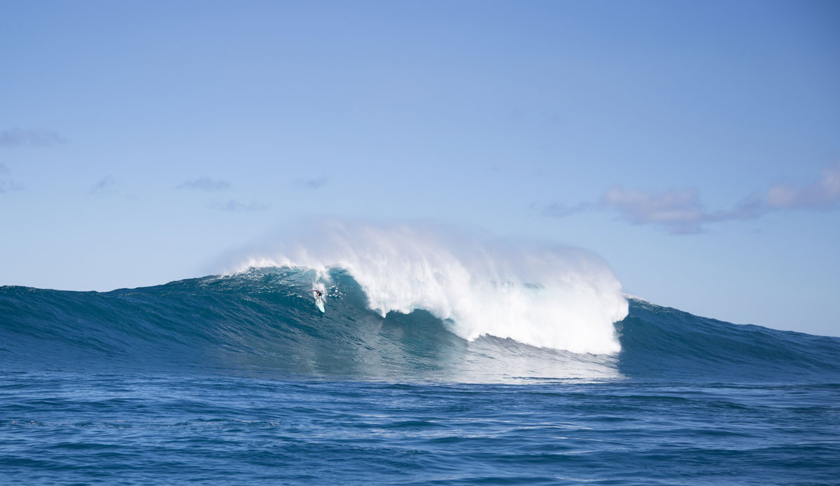 Ian Walsh is a regular face out at Jaws, and snags waves like this more often than most. Photo: <a href="http://instagram.com/mauimarcc"> Marc Chambers</a>