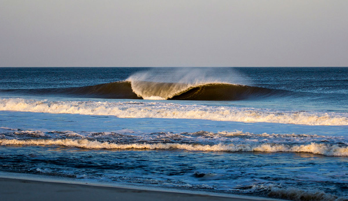An a-frame from one of the many great swells we got this past winter in New Jersey. Photo: <a href=\"https://www.davenilsenphotography.com/\">David Nilsen</a>