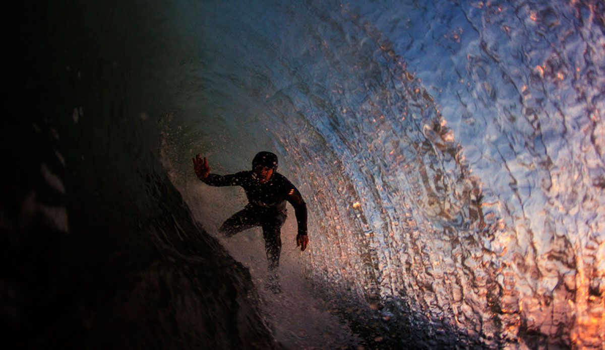 The wind had been onshore all day this day but I told all of my friends it would switch offshore around sunset.  Sam Seeland was the only one that believed me and we scored. Photo: <a href=\"https://www.davenilsenphotography.com/\">David Nilsen</a>