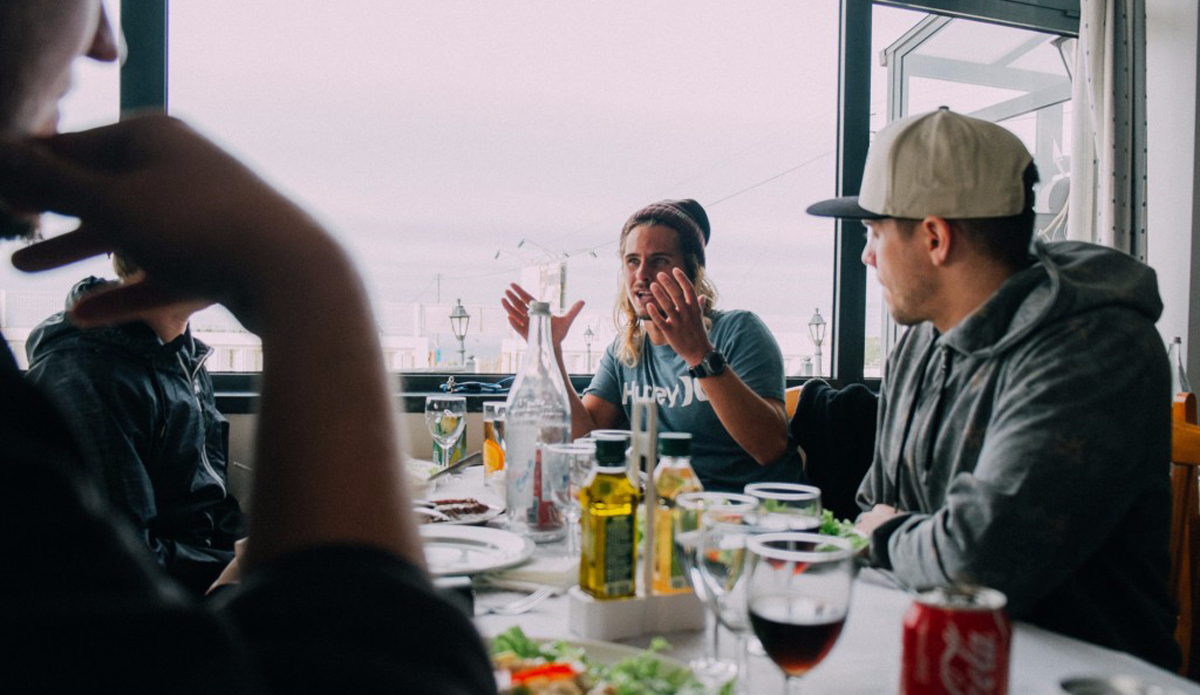 Having lunch with Nic. Photo:  Lennart Ritscher