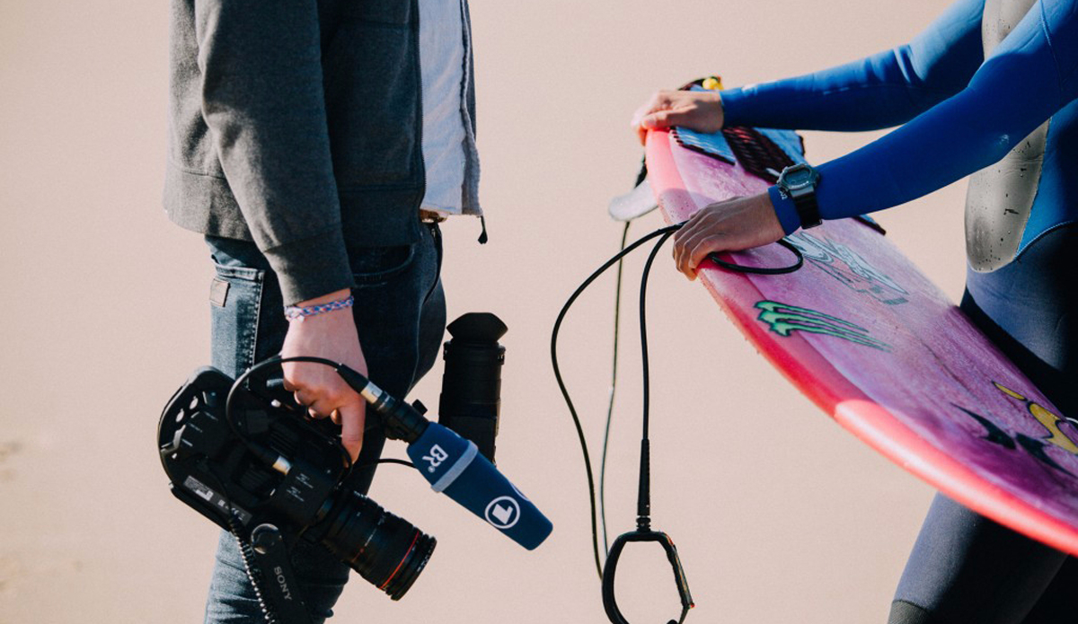Nic talking to a famous German TV station. Photo:  Lennart Ritscher