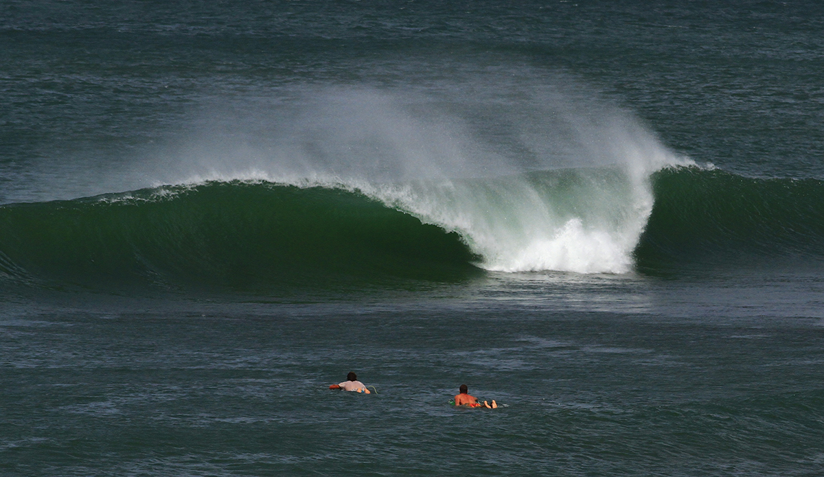 Right or left? This might be the most difficult decision these two are going to make all day. A-frames and offshore winds... not much more you can ask for. @waterwaystravel #gothere. Photo: @twobrotherssurf