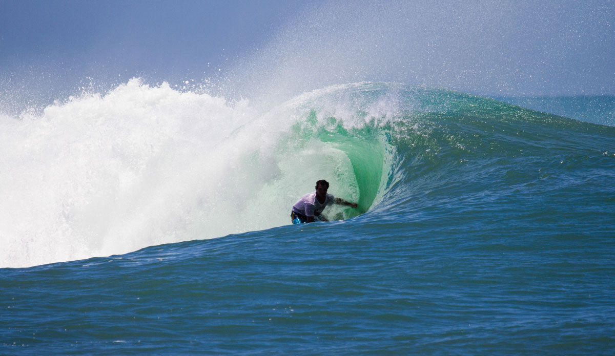Classic shot of Ala Moana Bowls at high noon. Micah is staying away from the sun. Photo: <a href= \"https://www.nrhphotos.com/\">Nick Hoermann</a>
