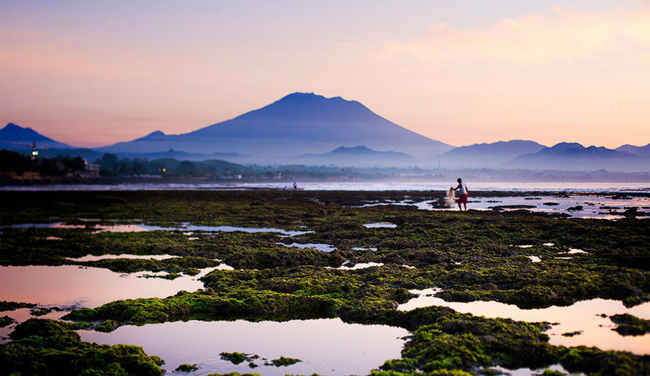 An early morning view of Mt. Agung, the highest volcano in Bali, Indonesia. Photo: <a href=\"https://www.nickliotta.com\">Nick Liotta</a>