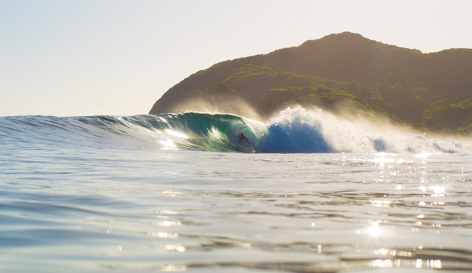 Greg turned 29 during this trip, and this is him parked in a birthday barrel during a solo session with just him and myself photographing from the channel. Photo: <a href=\"https://www.nickliotta.com\">Nick Liotta</a>