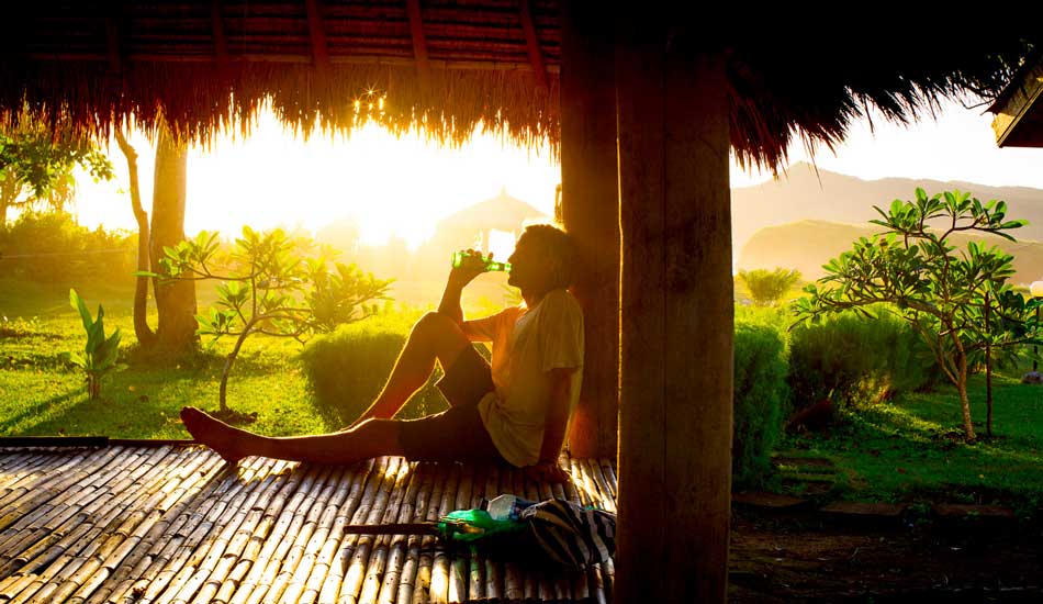 Guzzling down Bintang after Bintang seemed to become the usual after the last surf of the day. Photo: <a href=\"https://www.nickliotta.com\">Nick Liotta</a>